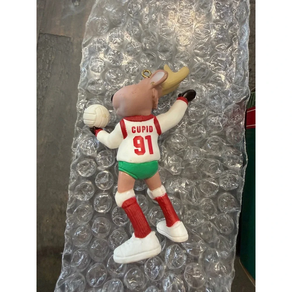 Hallmark Keepsake Ornament 1991 Reindeer Champs Cupid Volleyball QX434-7 Vintage